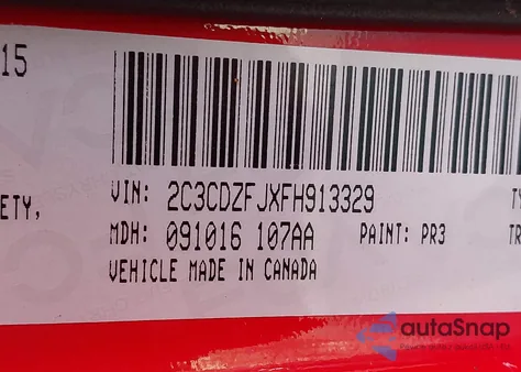 2015 Dodge Challenger R/T Scat Pack из США, поврежденный, VIN 2C3CDZFJXFH913329